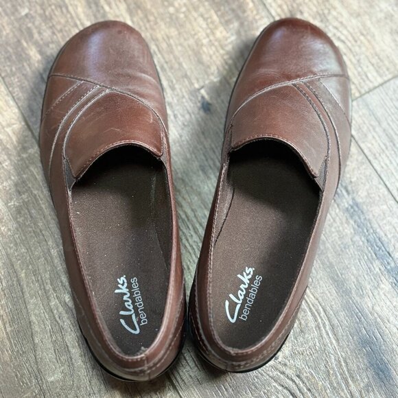 Clarks Bendables Blackberry Slip-On Dark Brown Women's Size 7.5 - Picture 3 of 14